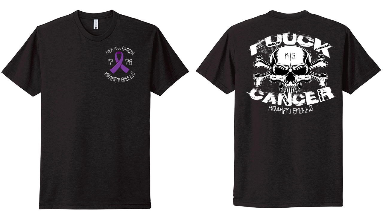 KS FCK ALL CANCER - Black Tshirts