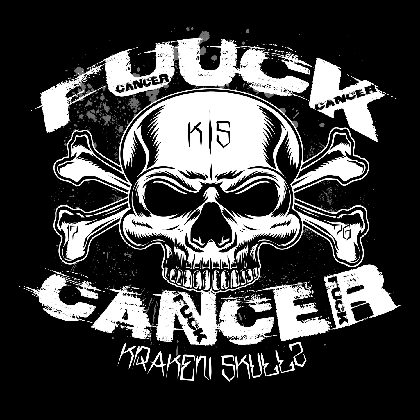 KS FCK ALL CANCER - Black Tshirts