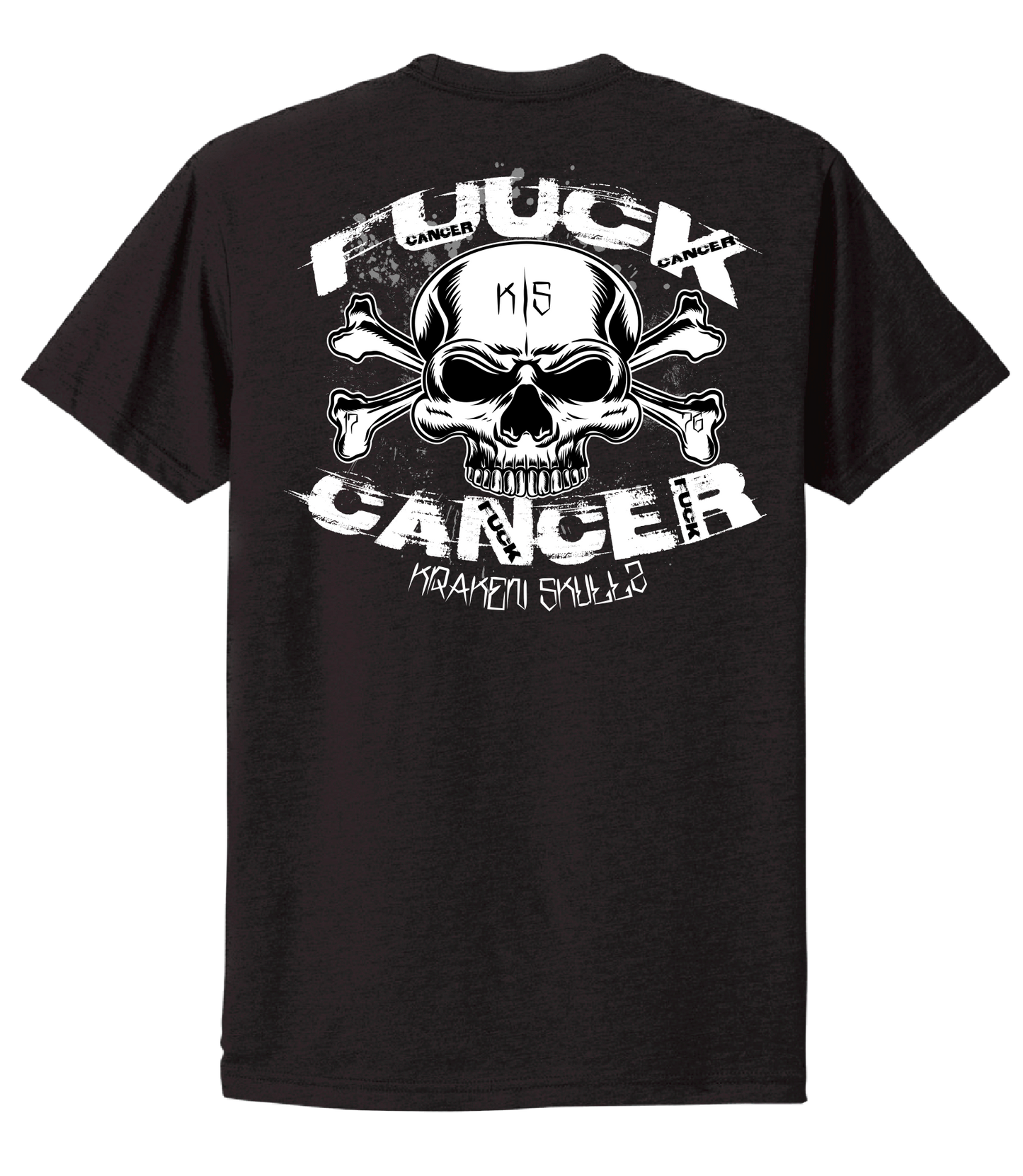 KS FCK ALL CANCER - Black Tshirts